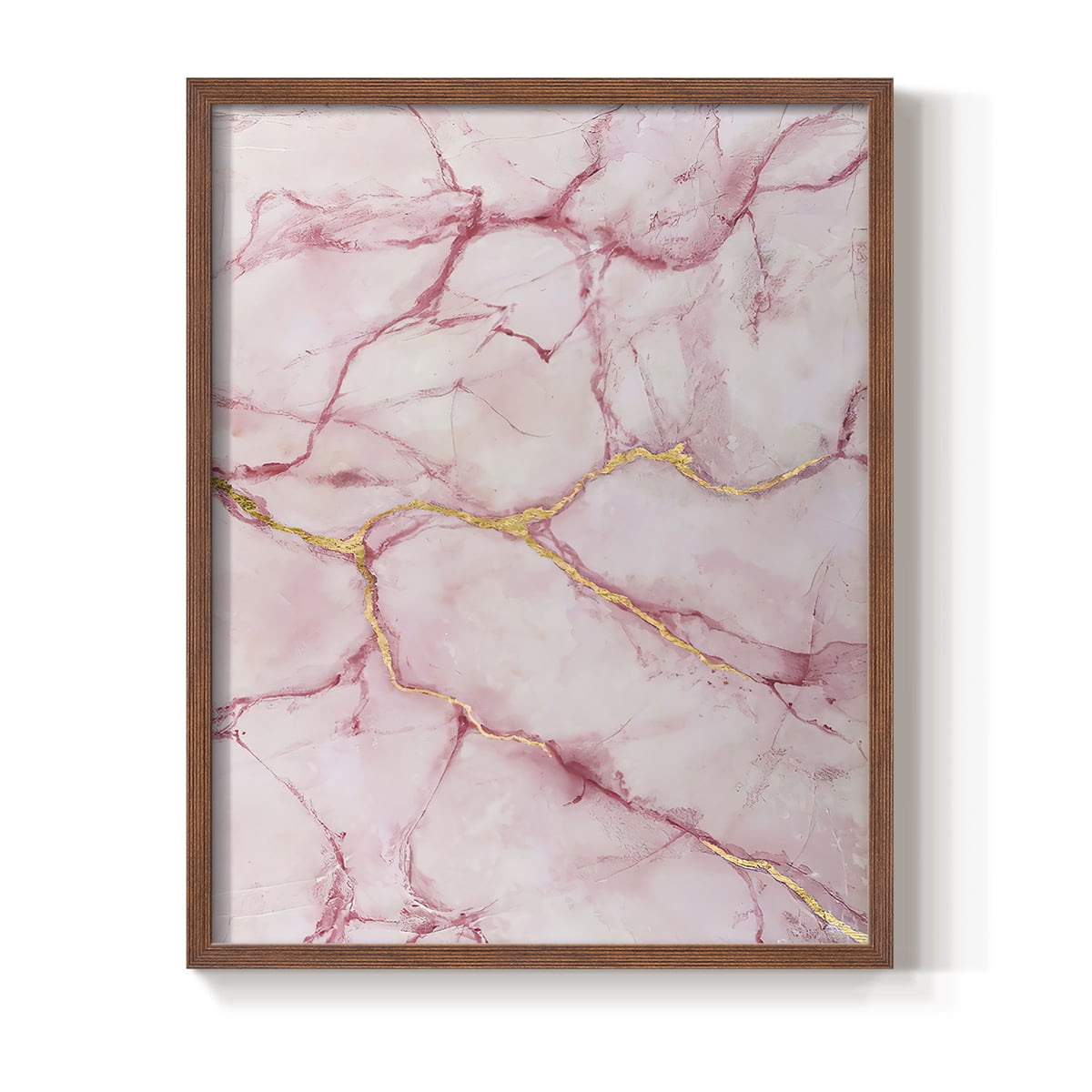 Rose Marble II in Brown Solid Wood 11 x 14 Framed Print