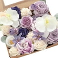 thumbnail image 1 of Rose Mauve Artificial Flowers,Fake Roses Peony and Greenery Combo Box Set for DIY Wedding Bouquets, 1 of 5