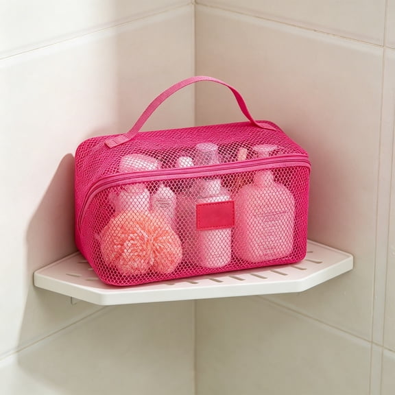 Rose Mesh Bag for Yarn and Knitting, Craft Supply Organizer for Home – Breathable Storage Pouch for Crochet Hooks, Multi Use
