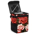 thumbnail image 1 of Rose Mini Trash Can for Car: Foldable, with Lid, Leak-Proof, and Hanging Storage Bag, 1 of 6