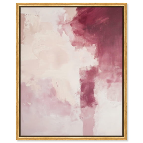 Rose Mist I Canvas Pastel Abstracts by Art Remedy, Gold Frame, 16" x 20"