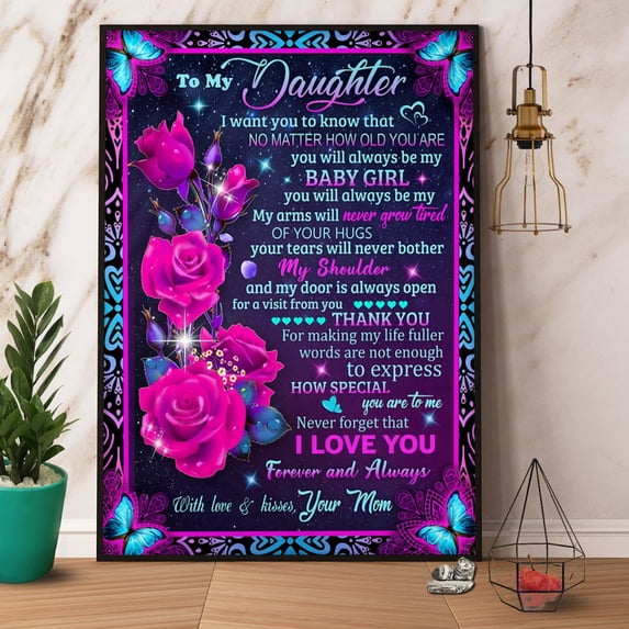 Rose Mom To My Daughter I Love You Forever Gift For Daughter Paper ...
