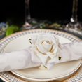 thumbnail image 1 of Rose Napkin Ring Holder Set, Fabric Flower Napkin Clasp Table Decoration, Elegant Wedding Dining Table Accessory, Romantic Party Banquet Holiday Table Decor Supplies, 1 of 6