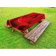 thumbnail image 1 of Rose Outdoor Tablecloth, Close Up Macro of a Red Rose Bloom Fresh Natural Beauty Valentine's Day Couples Theme, Decorative Washable Fabric Picnic Tablecloth, 58 X 104 Inches, Vermilion, by Ambesonne, 1 of 2