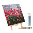 thumbnail image 1 of Rose Paint by Numbers Kit, Design SKU01, 7.87 x 7.87 in, DIY Art Kit for Craft Table, Hobby Room, Classroom and Handmade Gifts, 1 of 10
