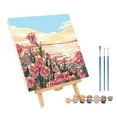 thumbnail image 1 of Rose Paint by Numbers Kit, Design XH973, 7.87 x 7.87 in, DIY Art Kit for Craft Table, Hobby Room, Classroom and Handmade Gifts, 1 of 10