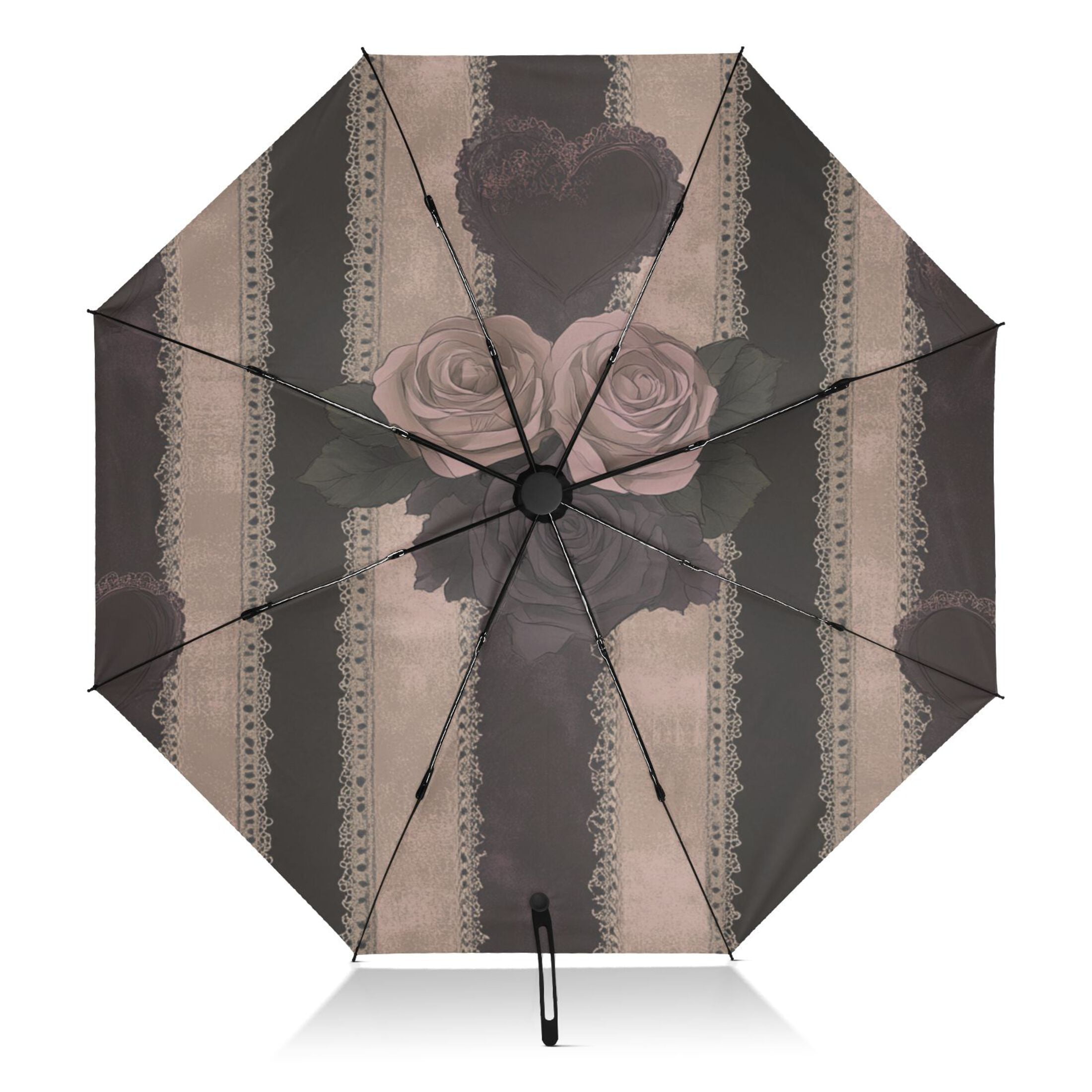 Rose Pattern Extra Large Automatic Umbrella, UV Protection, Waterproof, Auto Open and Close