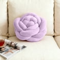 thumbnail image 1 of Rose Pattern Hand Woven Throw Pillow 6.7x6.7in Small Decorative Sofa Cushion Soft Polyester Filled Lumbar Support Accent for Couch Chair Bed Car Seat, 1 of 5