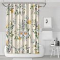 thumbnail image 1 of Rose Patterned Shower Curtain for Bathroom, 72x72 Polyester, Vintage Garden Aesthetic with Plastic Hooks, Romantic Blossom Vibes, 1 of 5