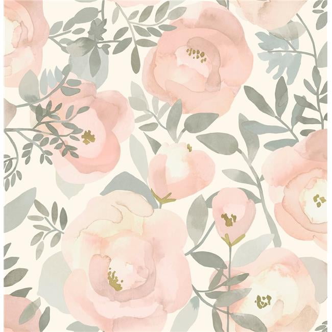 Rose Peachy Keen Peel \u0026 Stick Wallpaper, Pink