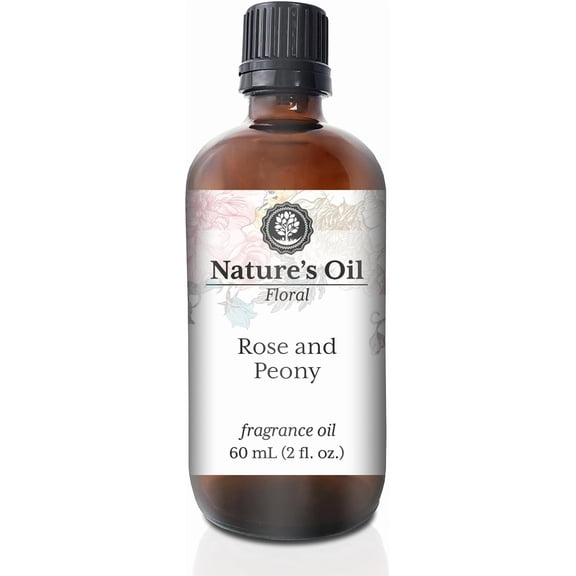 Rose & Peony Fragrance Oil (60ml) for Diffusers, Soap Making, Candles, , Home Scents, Linen Spray, Bath Bombs, Slime