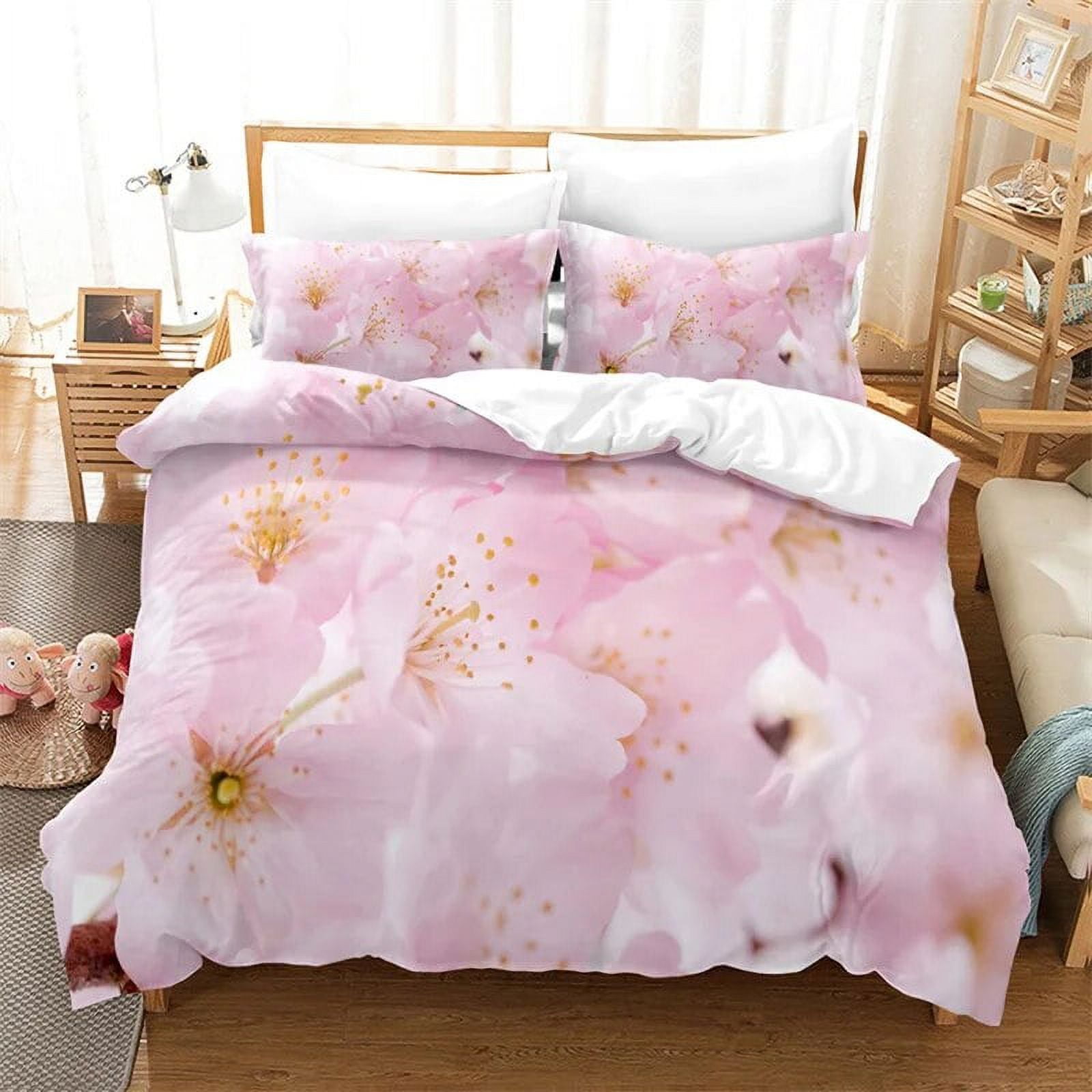 Rose Petal Bedding Set Plant Flowers Duvet Cover Boys Quilt Cover Room