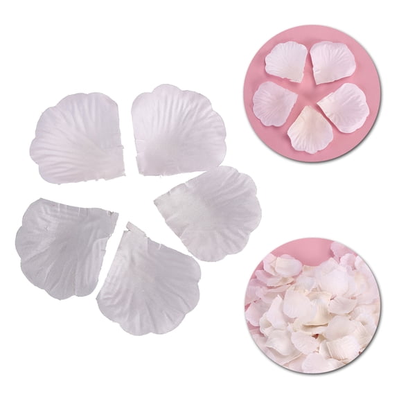 PartyKindom Artificial White Rose Petals Reusable for Wedding and Special Events