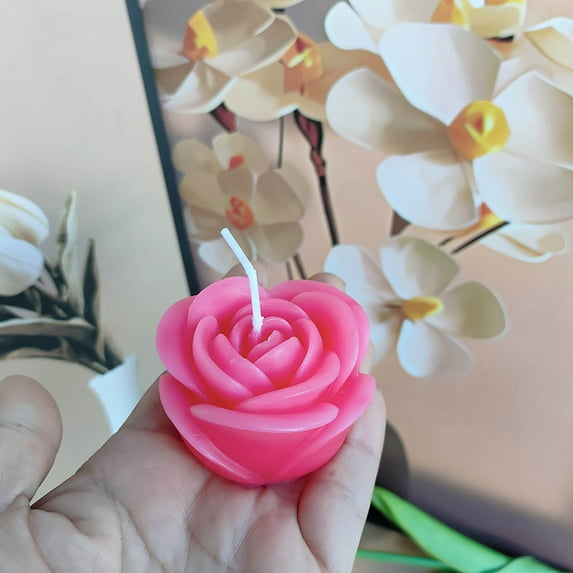 Rose Petals And Candles Set Rose Candle Valentines Decor Valentine's Day Heart Shape Aromatherapy Candle Aromatherapy Decoration