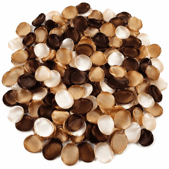 Rose Petals Rust Brown Earth Tones Faux Silk Flower Petals for Wedding Flower Girl Basket Aisle Scatter Dinner Table Centerpieces Party Confetti Bridal Shower Romantic Night Decoration
