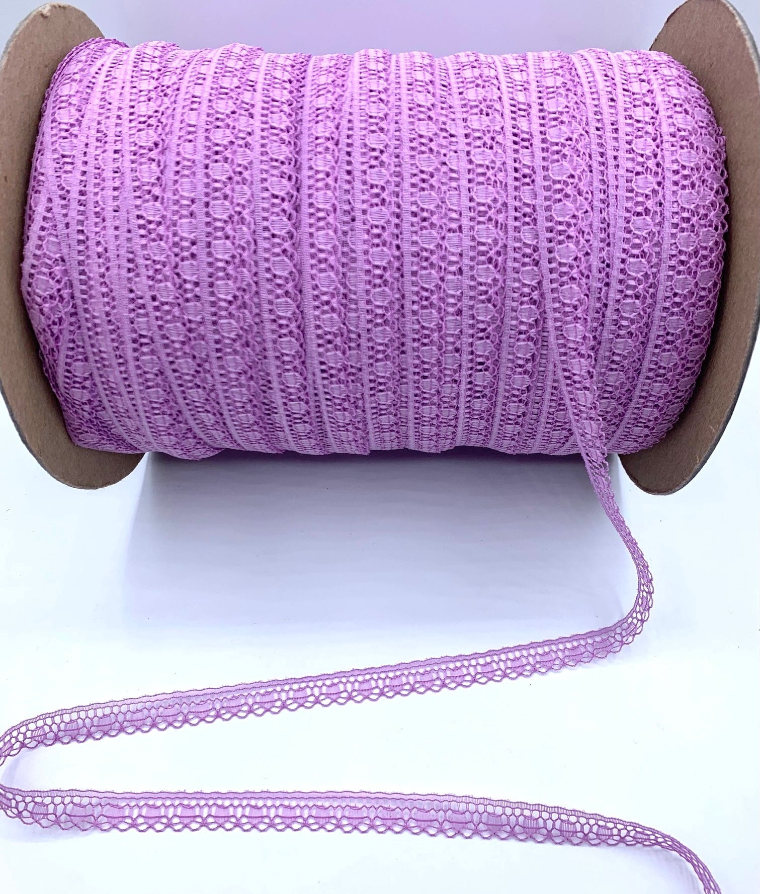 Rose Pink 7/16" Fine Baby Lace