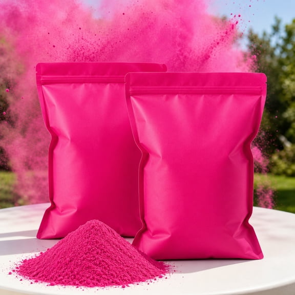 Rose Pink Color Run Powder, 2 Pack 1 lb Bags, for Birthday Parties, Fun Runs, Holi Festivals, Color Wars, Dodgeball Games and Photo Props