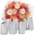 thumbnail image 1 of Rose Piping Tips,Petal Ruffle Decorating Tips Set Flower Pastry Tips Icing Frosting Tips Baking Tools Stainless Steel Cake Decorating Kit for Cake Cupcakes DIY Icing Nozzle Tool, 1 of 4