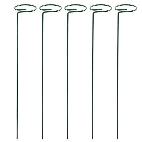Hxoliqit 7.8 inches Plant Support Stakes, Iron Garden Stakes with Rust Resistant, 5 Pack,Garden Stakes 7.8 inches, Plant Stakes 7.8 inches, Flower Stakes And Supports,