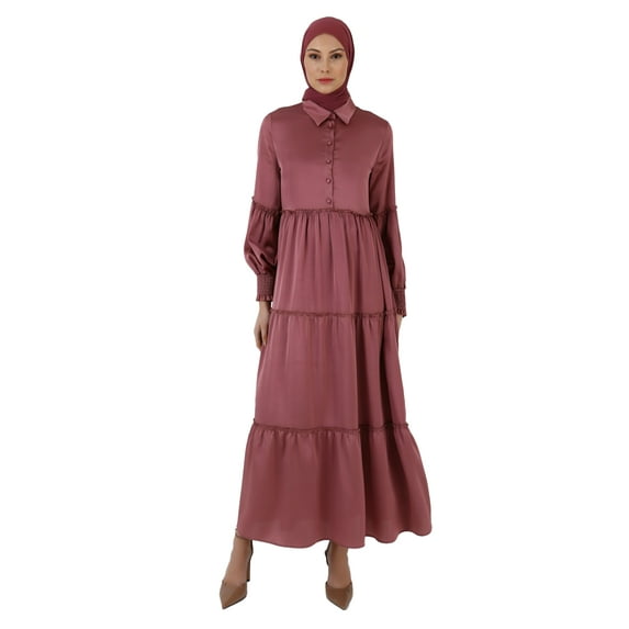 Rose - Point Collar - Unlined - Modest Dress - Refka