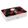 thumbnail image 1 of Rose Portable PU Leather Jewelry Display Organizer Box with Removable Compartment, 1 of 6