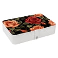 thumbnail image 1 of Rose Portable PU Leather Necklace Organizer with Removable Compartment & Decorative Box - Jewelry Boxes Included, 1 of 6