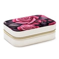 thumbnail image 1 of Rose Portable Velvet Jewelry Stand Organizer Box with Removable Compartment - Gift, Jewelry Display, 1 of 7
