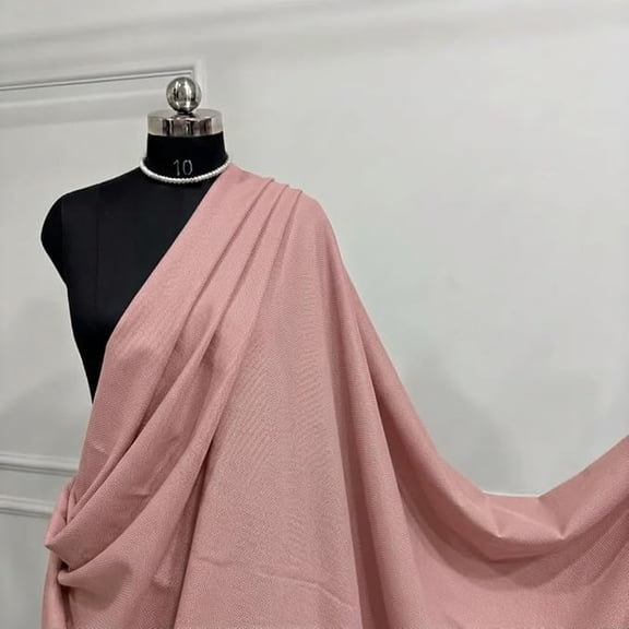 Rose Powder 100% Polyester Poplin Fabric by the Yard, 60 Inch Wide Wrinkle-Resistant Medium Weight Material for Apparel, Tablecloths, Crafts and Curtains- Valentina Textiles Inc. (1/2 Yard)