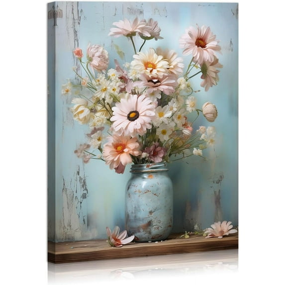 Rose Print Canvas Wall Art Modern Rose Wall Decor Red Wall Art Decorations Flower Picture for Home Modern Bathroom Bedroom Living Room Framed Ready To Hang 12x16 inches