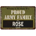 thumbnail image 1 of Rose Proud Army Family Gift Gift 12x18 Metal Sign 112180023168, 1 of 1