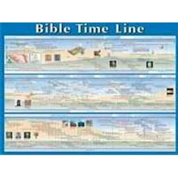 Rose Publishing 036026 19 x 26 in. Bible Time Line Wall Chart