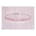 thumbnail image 1 of Rose Quartz 3-5mm Nugget Shape Rough Cut Beads 7 inch Silver Plated Clasp Bracelet for men, women, unisex. Link Chain Stacking Bracelet.|LINK_05841, 1 of 2