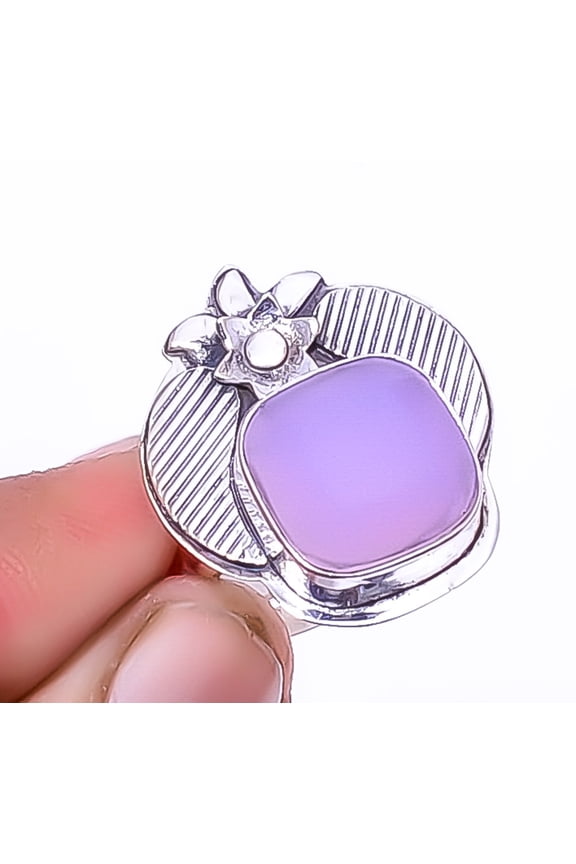 Rose Quartz 925 Sterling Silver Artisan Ring Size Adjustable (R20), Gemstone Jewelry, Birthday Gift, Christmas Gift