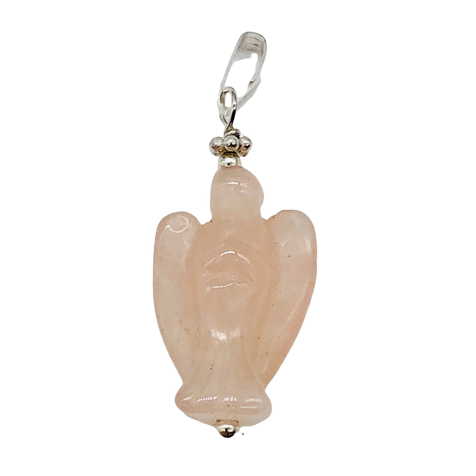Rose quartz deals angel pendant