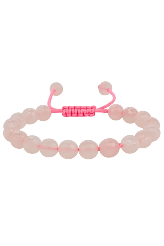 Rose Quartz Bracelet for Women - Faceted Beads Bracelet(Adjustable)