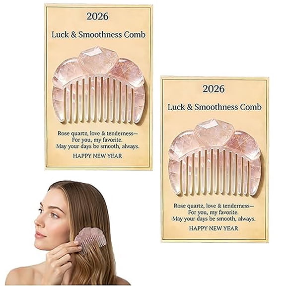 Rose Quartz Comb for Luck & Smoothness: Your Daily Talisman of Love and Flow (2026), Hand Carved Cloud Shape Gua Sha Tool for Hair Care