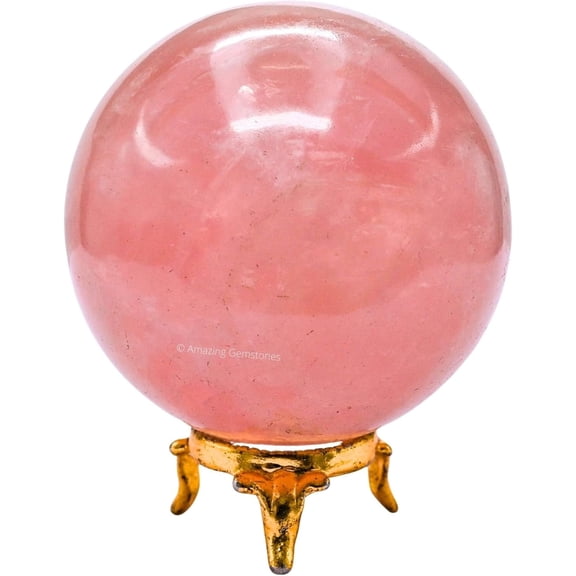 Rose Quartz Crystal Ball Sphere 3" Inches