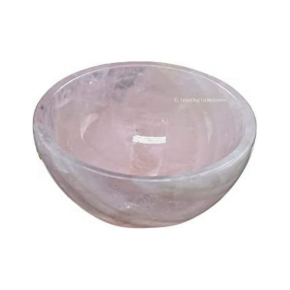 Rose Quartz Crystal Bowl 2" Inch Gemstone Bowl for Altar Offering Bowl
