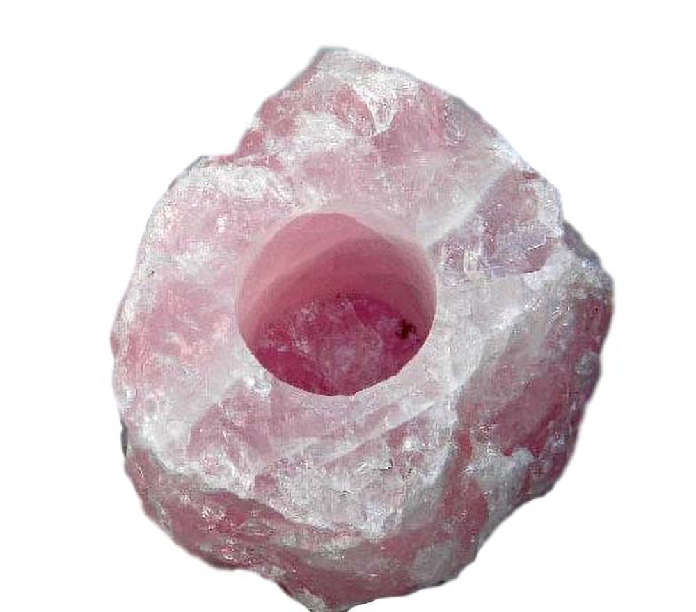 Rose Quartz Crystal Candle Holder
