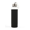 thumbnail image 1 of Rose Quartz Crystal Infused Glass Water Bottle St Steel, Leak-Proof Lid Protective Sleeve 16.9 oz, 1 of 5