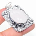 thumbnail image 1 of Rose Quartz Gemstone Handmade 925 Sterling Silver Jewelry Pendant 2.09", 1 of 1