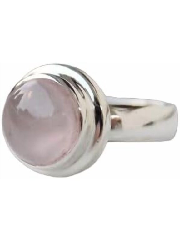Rose Quartz Gemstone Ring, Natural Rose Quatz Ring, Rose Quartz Gypsy Ring, Womens Ring, 925 Sterling Silver, Bohemian Ring, Designer Handmade Jewelry, Dainty Ring, Christmas, Gift For Her