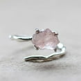 thumbnail image 1 of Rose Quartz Gemstone Rough Prong Setting Adjustable Women's Anniversary Ring Gift For Her&nbsp;, 1 of 2