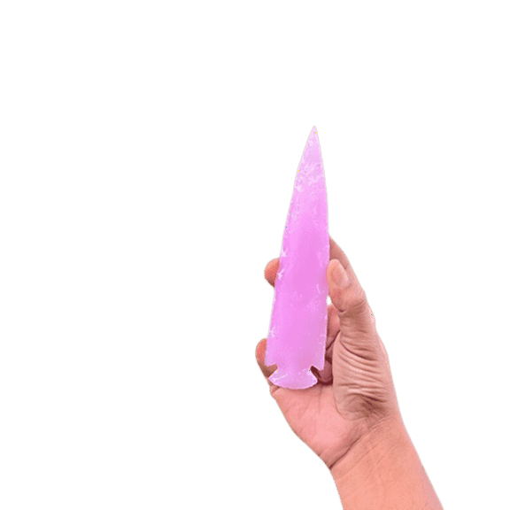 Rose Quartz Obsidian Arrowhead, Natural Crystal and Healing Stone Flint Rock Arrow Head 4-inch