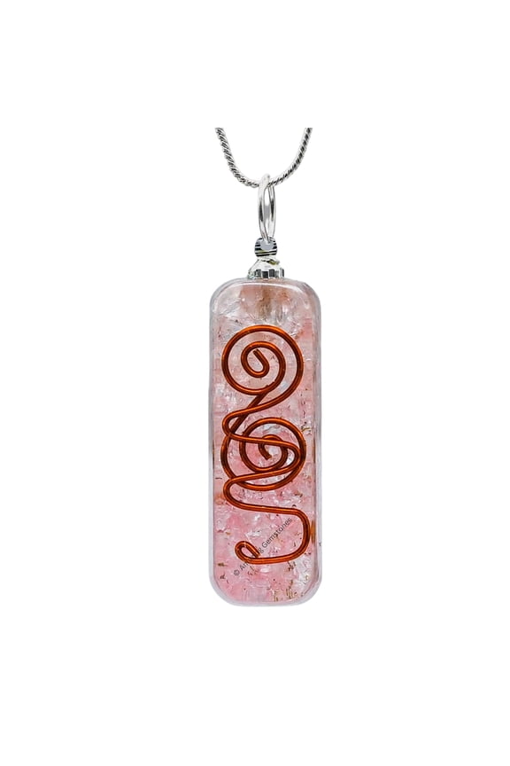 Rose Quartz Orgone Pendant Crystal Necklace for Men Women