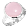 thumbnail image 1 of Rose Quartz Ring 925 Sterling Silver Handmade Jewelry, 1 of 5