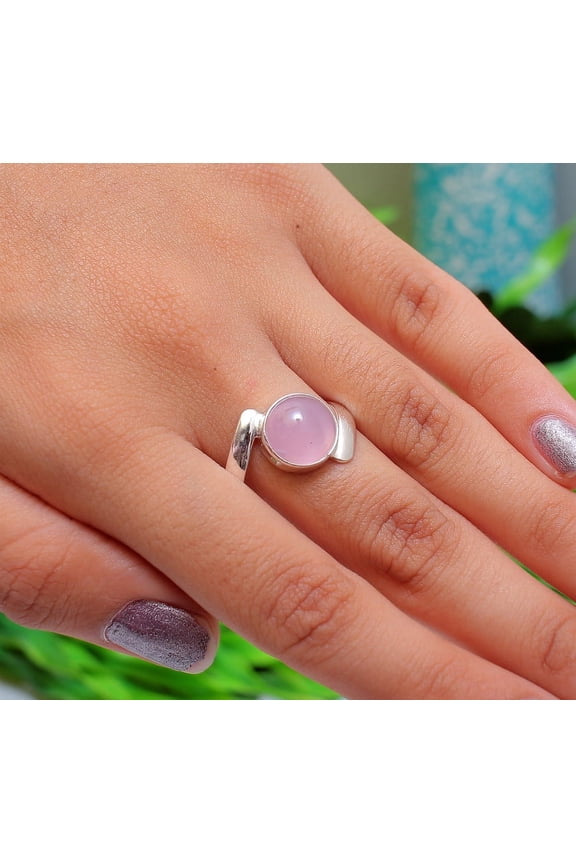 Rose Quartz Ring 925 Sterling Silver Ring Rose Quartz Gemstone Handmade ring Beautiful Ring