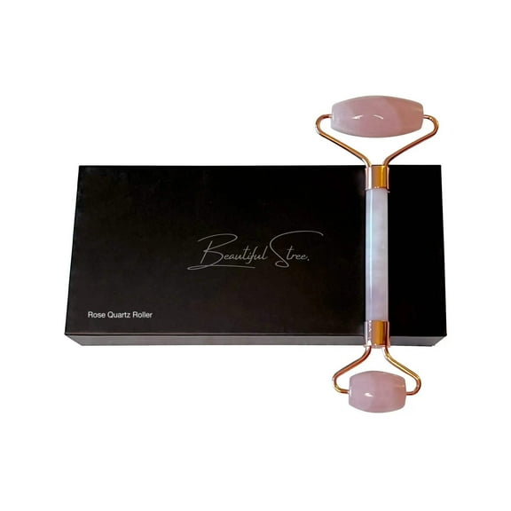 Rose Quartz Face Roller  Reduce Puffiness  Boost Circulation