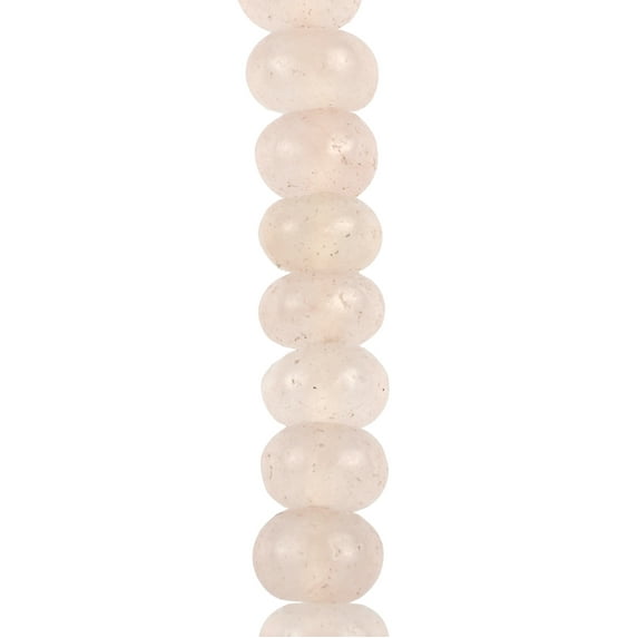Rose Quartz Rondelle Beads - 6mm by Bead Landing