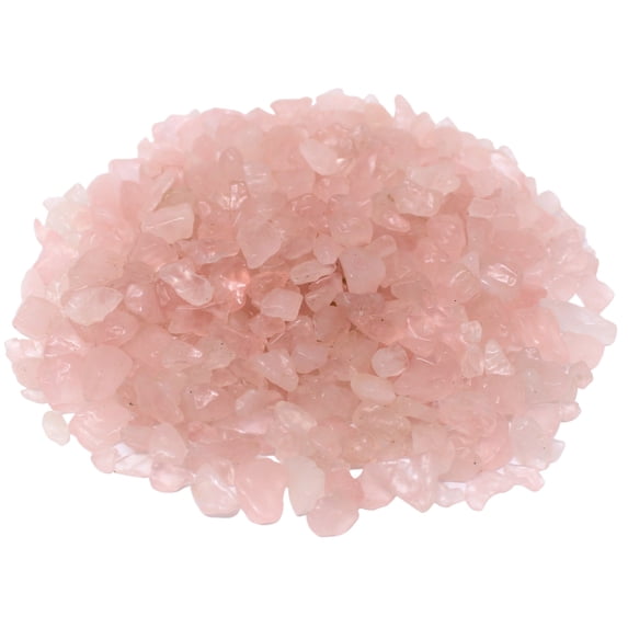 Rose Quartz Semi Tumbled Gemstone Mini Chips 6-8 mm, 'A' Grade Wholesale Lots